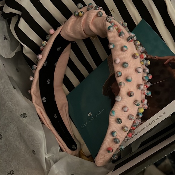 Lele Sadoughi Pink Confetti Headband - Picture 3 of 4